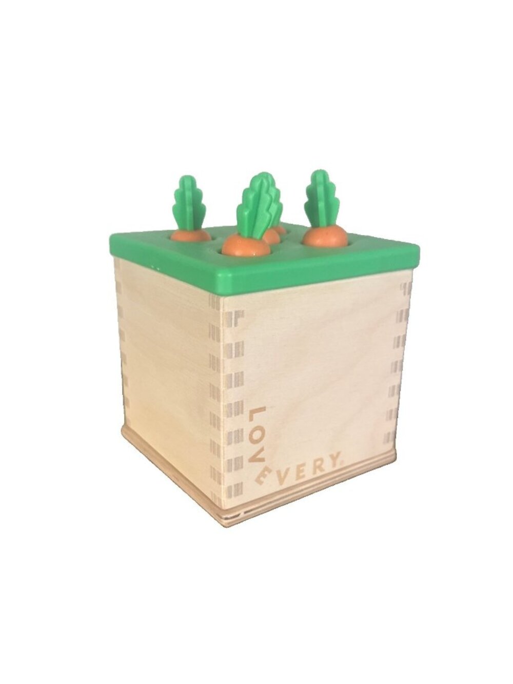 Lovevery Carrot Drop Box Wooden Toy Babbler Kit 13-15 Mo 5 carrots Montessori